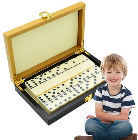 Niktule Domino-Set für Erwachsene, Domino-Set für Kinder | Brettspiele Domino-Set,Double Six Domino mit Aufbewahrungsbox, 28-teiliges Zahlen-Tischspiel, Gesellschaftsspiele, Domino-Set-Spiel für