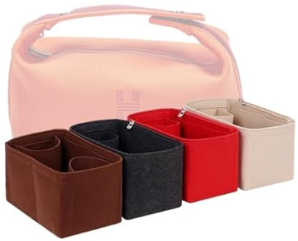 LinerLink Taschen-Organizer für Hermes Bride A Hosenträger (25 x 21 x 14 cm (L x H x T), handgefertigter Tascheneinsatz, 2 mm Filztascheneinsatz, Damen-Handtaschenformer (Beige, Stil C)