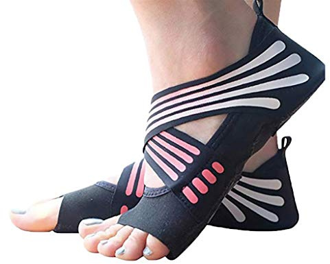 ABIRAM - Calzini da yoga, da donna, antiscivolo, antiscivolo, per pilates, barre, balletto, bikram