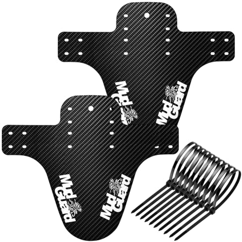 Ainiv 2 Pezzi Parafango per Bicicletta da Montagna, Parafanghi Anteriori e Posteriori Universali per Mountain Bike con 10 Fascette, Compatibile Anteriore o Posteriore Parafanghi Bici