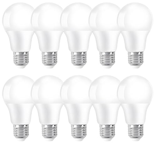 HUAMu E27 A60 LED Glühbirne, 3W ersetzt 30W, 300 Lumen, A60, 2700K Warmweiß, 360° Abstrahlwinkel, 10er Pack