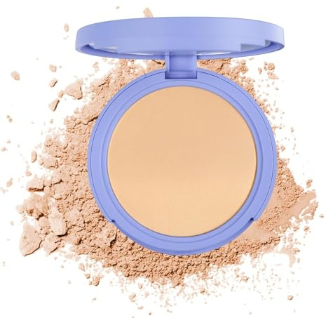 Polvo facial mate, liso y resistente al agua, maquillaje ligero para acabado suave, natural, 1