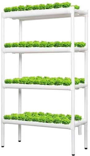 WLCNYL Hydroponic System, 4-Layer Professional Hydroponic Grow Kit, Hydroponic System 108 Locations, Hydroponics Garden Aeroponics Growth Set for Herbs, Fruits and Vegetables