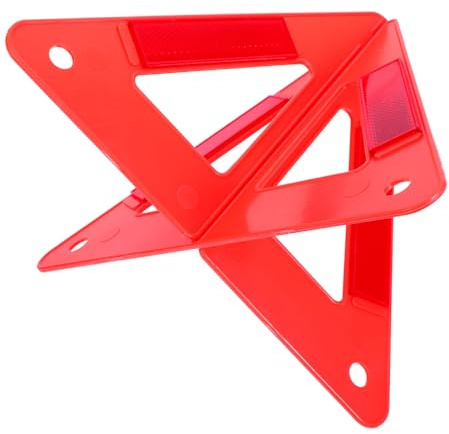 ULTECHNOVO Triángulos Reflectantes de Seguridad para Coches, Señal de Advertencia Plegable de Pvc Rojo, Diseño Triangular para Emergencias en Maleteros y Carretera