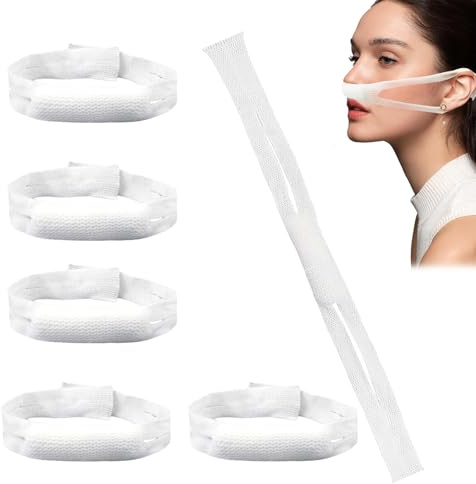 Nasenverband mit Ohrschlaufen, 5 Stück Nasentamponade, Nasenverband Nasenverband mit Ohrschlaufen Stretch Verbandhalter Geeignet zum Schutz Ihrer Nase