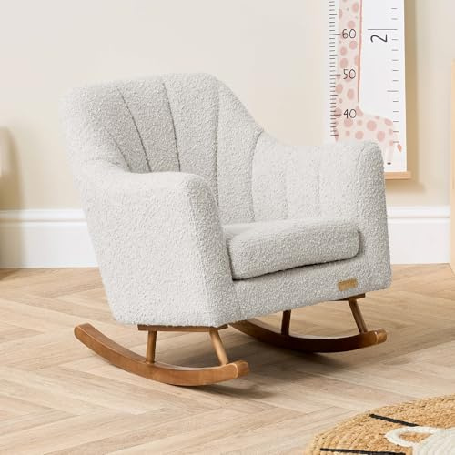 Tutti Bambini Jonah Mini Me Kids Rocking Chair - Contemporary, Contoured Backrest & Rubberwood Rocking Bars, Toddler Rocker for Kids 3 to 6 Years (Mushroom)