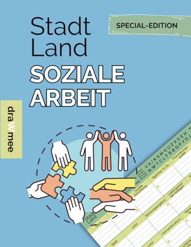 Stadt Land Soziale Arbeit : Quiz Geschenk für Sozialarbeiter & Sozialpädagogen: Spiel mit 35 Blatt Din-A4 (Seiten zum Ausschneiden)