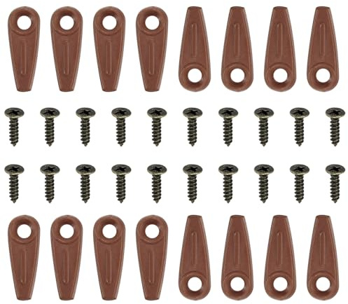 QUARKZMAN Set di 200pz Clip Girevole per Supporto Cornice con 200pz Viti, Chiusure a Pulsante di Rotazione Chiodi Hardware per Cornici Foto Disegno Quadri Appesi Artigianali, Marrone