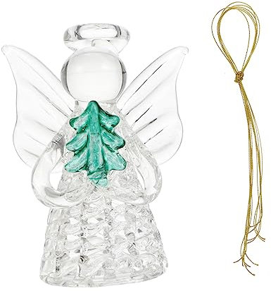 IMIKEYA 6stücke Engel Anhänger Transparentes Ornament Hängend Weihnachtsdeko Glas Dekoration Party Requisiten Winter Schmuck