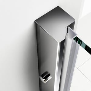2x100cm Duschdichtungen für Duschtüren, Ersatz Dichtung 7mm/8mm Glastür, Duschtürdichtung Wasserabweiser mit Dichtlippe, Dichtung Duschwand Badewanne Duschkabine I Duschabdichtung Gerade,Schwarz