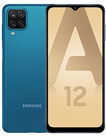 Smartphone Samsung Galaxy A12 64GB Bleu - Version FR (Reconditionné)