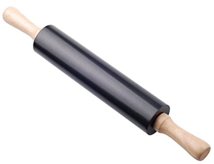 ZGPjubilant Mattarello in Silicone Antiaderente con Manico in Legno per Pasta sfoglia, Farina, utensile da Cucina (Colore: Nero, Dimensioni: 43x5,5x5,5 cm) (Nero 43x5,5x5,5 cm) (Nero 43x5,5x5,5 cm)