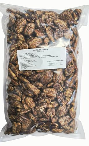 Nuez Pecana Garrapiñada 1 Kg - Nueces Pecanas Garrapiñadas - Solo Azucar y Agua - Nueces dulces - Pelluz