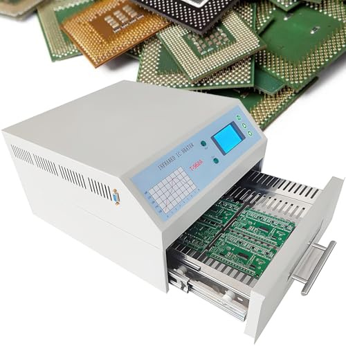 vnmudzeo Machine De Soudage par Refusion Infrarouge pour Circuits ImpriméS, Station De Reprise Intelligente pour Circuits ImpriméS Bga/cms 0-280 °C 110V60Hz