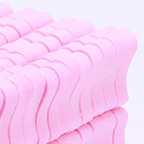 RASTKY 100 stycken tåspridare av mjukt svamp för manikyr och pedikyr, flexibel tåfixering och separation för nagelkonstnärer och nybörjare, hudvänligt material (PINK)