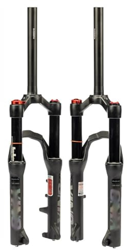 HWEVDHJ 20 Zoll MTB Luftgabel 100mm Federweg Fahrrad-Federgabel Scheibenbremse Gabel 1-1/8 Gerades Rohr Fahrradgabel Manuelle Sperre QR 9 * 100mm Für BMX/XC
