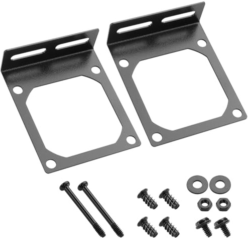 YAODHAOAD Fläkthållare, metallhölje fläktterrack-set, universellt PC-hölje-fläkttillbehör för förbättrat kylsystem gör-det-själv (2 st) (8 cm)