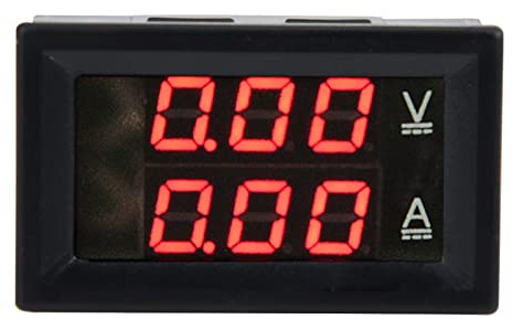 YUYTE Voltmetro Amperometro A Doppio LED A 3 Cifre DC 0-100 V 50 A/10 A con Shunt per Misurazioni Accurate di Tensione e Corrente (Retroilluminazione dei caratteri rossa 10A)