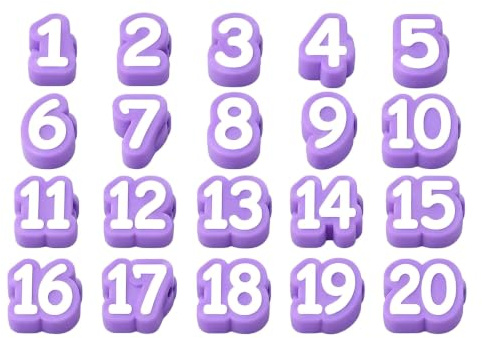 Étiquettes de crayon de salle de classe 1-20, étiquettes numériques réutilisables en acrylique, ensemble de 20 pièces pour le des enseignants, le tri de bureau, les routines quotidiennes, de de