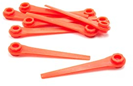 vhbw 10x Ersatz-Messer kompatibel mit Gardena AccuCut 400Li 8840, 400Li 8840-20 Rasentrimmer - Ersatzklinge Rot, Kunststoff