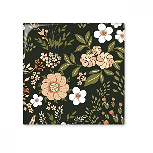 DIYthinker Planta silvestre flor blanca pintura brillante baldosa cerámica de baño Cocina muro de piedra decoración artesanal de regalo