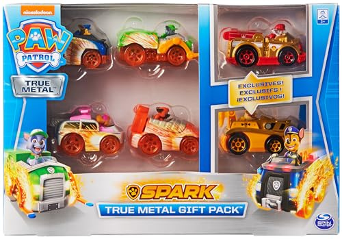 PAW Patrol True Metal Geschenkset mit sechs Metall - Fahrzeugen - Spark Version