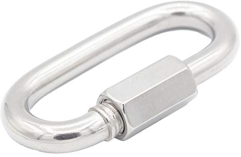 Ketten-Schnellverschluss D=4 aus Edelstahl A4 (1 Stück) | ähnl. DIN 56926 - Kettenschnellverbinder - Schraub-Karabiner - Kettenglied - Ketten-Notglied - Maritim von MESAROS®