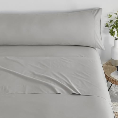 Donegal Collections - Juego de Sabanas 135 x 190 Perla - Sabanas Cama 135 - Ropa de Cama Completa Bajera, Encimera y Funda Almohada - Sábanas Tacto Extrasuave Fabricado en España