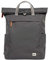 ROKA Finchley Roll Top Backpack for Women & Men - Large Canvas Rucksack w/Magnetic Closure & Multi Pockets for Work, School, Travel - Carbon Grey