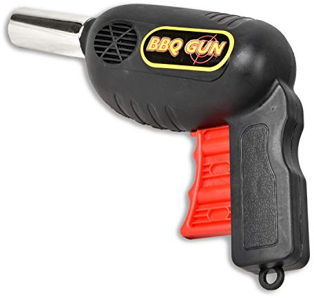 HMH BBQ Gun Gebläse Fön zum Anheizen Handgebläse Grillstarter Grillgebläse schwarz besonders leicht zu verwenden