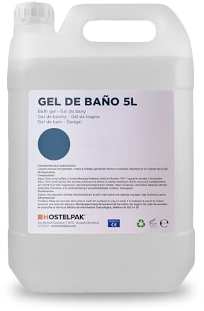 HOSTELPAK - Gel de Bain EcoStay 5L | Pour Hôtels | Amenities Écologiques | pH Neutre, Doux pour la Peau | Boîte 1 Pièce