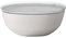 Mepal - Saladier avec couvercle Silueta - Lavable au lave-vaisselle et résistant au micro-ondes - Plat de service - Plats à tapas - Vaisselle - 5000 ml - Nordic white