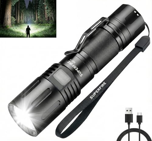 SuperFire LED Torch Rechargeable, Super Bright X60-T