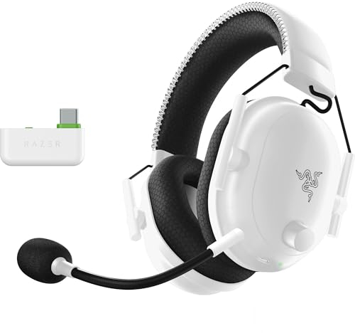 Razer Blackshark V2 Pro (Xbox) - Auriculares E-Sports Inalámbricos de Consola para Xbox S|X & One (Triforce de 50mm, HyperSpeed 2,4 GHz, Micrófono Desmontable HyperClear) Blanco