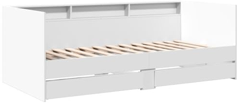 vidaXL Tagesbett mit Schubladen ohne Matratze Weiß 90x200 cm