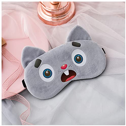 Schlafmaske Schlaf Augenmaske Eyeshade Baumwolle Katze Eyepatch Schlafmaske Nette Augenabdeckung Reisende Reste Augenband Schlafhilfe Augenägläubiger Augenmaske Schlafmaske(Size:Gray dog)