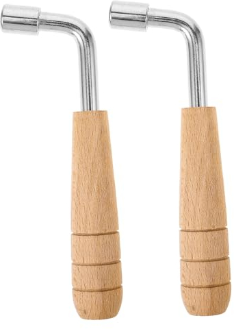 DRESSOOS 2stücke Lyra Harfe Stimmschlüssel Aus Holz Und Edelstahl Sechskant Tuningwerkzeug Für Präzises Stimmen Und Reparatur Von Saiteninstrumenten