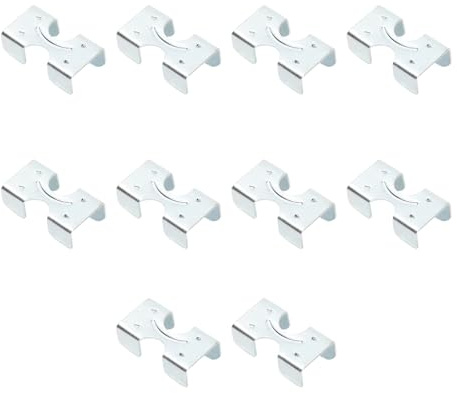 Ruimou 10 Pezzi Acciaio Zincato Doppia Corda Fissaggio Clip (60 x 30 mm) per 12mm-16mm Diametro Corda Intrecciata o Intrecciata
