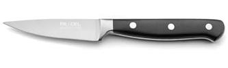 PRADEL ESSENTIEL - Couteau d'office - Blason - Acier inoxydable 13 C, Finition Satinée - Lame 9 cm - Noir