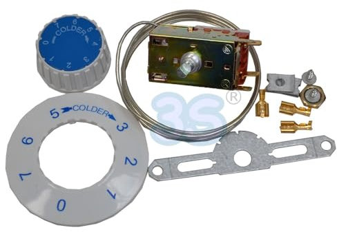 3S SuperSamaStore Termostato Meccanico con Accensione, Termoregolatore Professionale Analogico, Facile Installazione e Semplice da Usare, P1013
