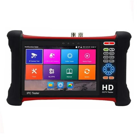 CCTV Tester IPC Tester Monitor H.265 4K 8MP 5MP 1080P 720P TVI CVI AHD SDI CVBS IP CCTV Camera Tester 7inch Touch Clear Image(X7-ADH)