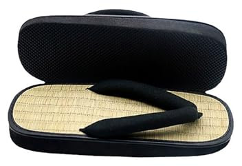 Dasongff Infradito in Paglia Giapponese per Donna e Uomo, Sandali da Spiaggia e Piscina, Sandali da Casa Estivi, Suola Antiscivolo, Infradito Slip-in, Pantofole Piatte e Leggere per Coppie, A1 nero