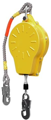 YOPNDFR Cordino di Protezione anticaduta da 150 kg/330 libbre, Dispositivo anticaduta autobloccante, da 9,8 Piedi a 60 m/196 Piedi, Dispositivo anticaduta con Rivestimento in Acciaio(5m/16.4ft)