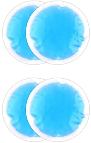 Ghiaccio Gel Riutilizzabile,Cuscinetti di Ghiaccio Gel,Piccola Borsa del Ghiaccio,Ghiaccio Maschera per Gli Occhi,Ghiaccio Riutilizzabile,Cuscinetti Caldo Freddo,4 Pezzi,Blu
