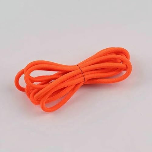 Elastici rotondi elastici in corda da 4,0 mm, 10/20/50 m, per cinture e fasce per capelli, con coulisse, accessori per cucire fai da te, arancio fluorescente, 4,0 mm, 10 metri