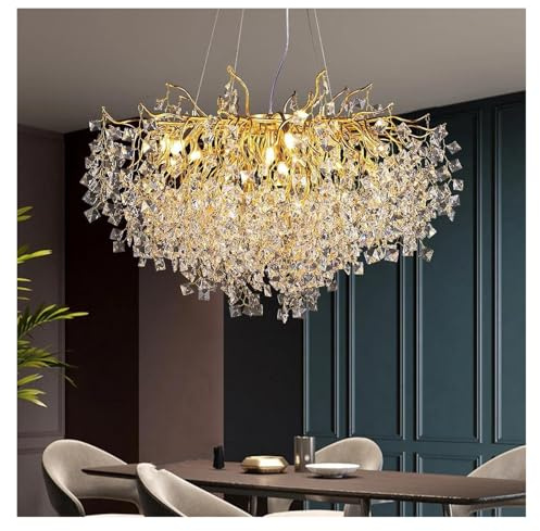 Moderne Kristallleuchte Luxus für Esszimmer Wohnzimmer Küchentisch Große runde/Lange Kristalldeckenleuchten