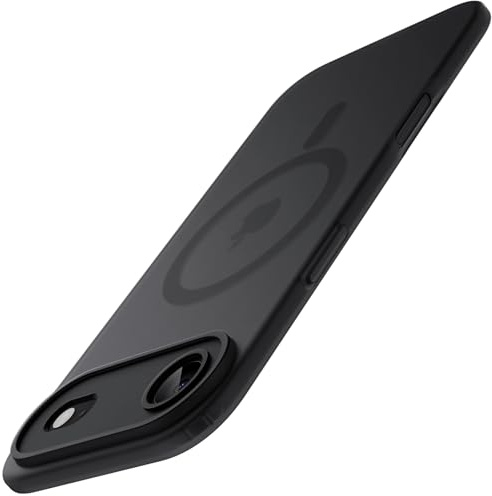 JETech Cover Opaca per iPhone Air Compatibile con MagSafe, Obiettivo Fotocamera Protezione Completa, Custodia Morbida in TPU Satinato Traslucido, Anti-Impronta (Nero)