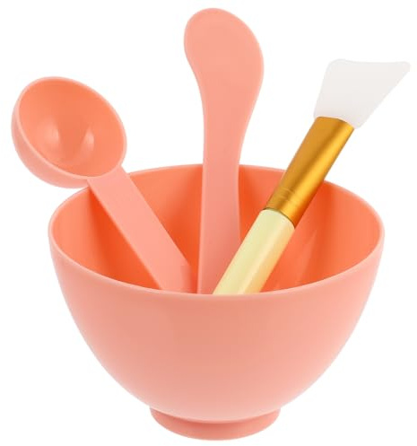 Angoily Juego de Tazón de Belleza de Silicona Multifuncional para Mascarillas DIY Cepillo Facial y Varilla Agitadora, Material Plástico Fácil de Usar, Kit para Cuidado Facial