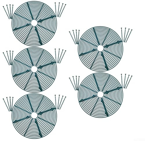 Copertura per vasi in rete per la protezione del suolo, 30 cm, in plastica, verde, per scoraggiare gatti e animali domestici, accessorio decorativo da giardino per casa ed esterno, confezione da 5