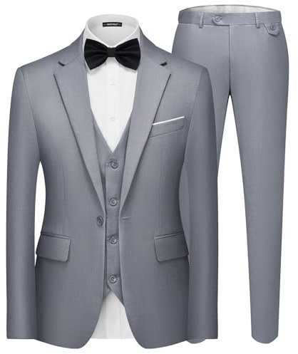 Mens Suits 3 Piece Slim Business Casual Wedding Party | Mens Suits,ONE Button,Wedding Dress,Suit Blazer Trousers and Waistcoat